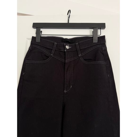 $248 Joe’s Jeans The Goldie High Rise Palazzo in Lament Black - 27 - Picture 4 of 11